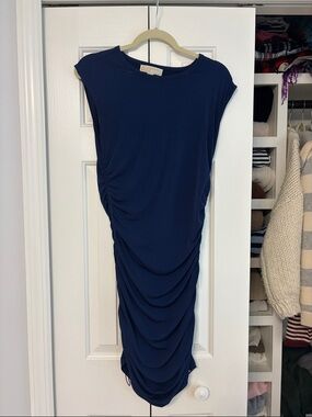 Navy Ruched Women’s Dress